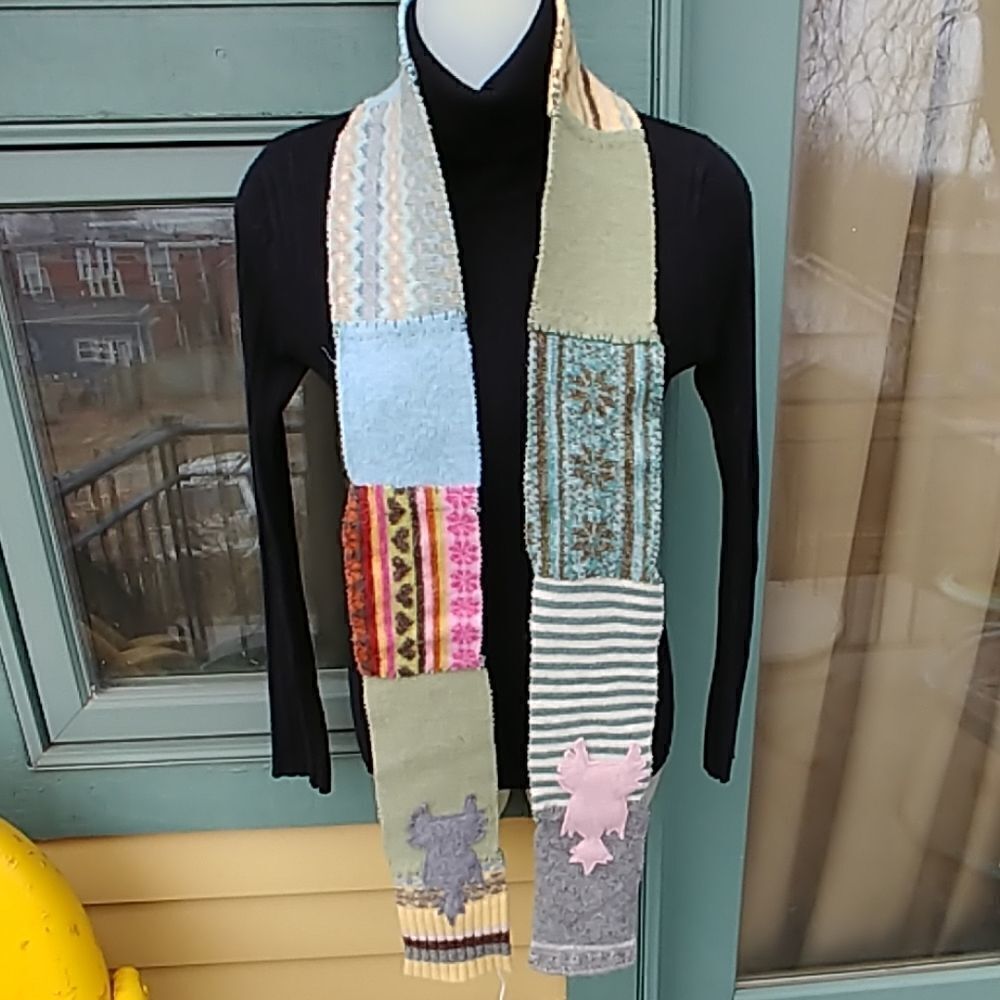 ⭐2 for $50⭐ Upcycled Felted Wool Sweater Scarf - Picture 2 of 4